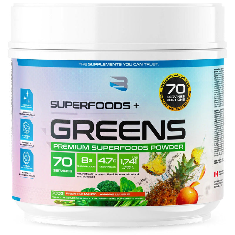 Believe Supplements Superfoods + Greens 70 Servings