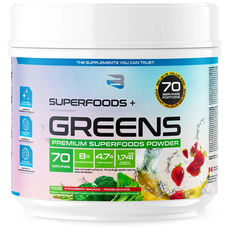 Believe Supplements Superfoods + Greens 70 Servings