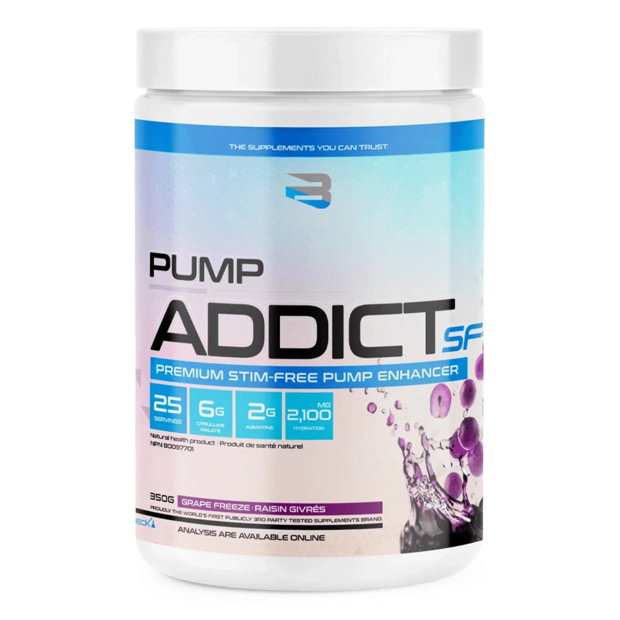 Believe Pump Addict Stim-Free Pre-Workout 25 servings