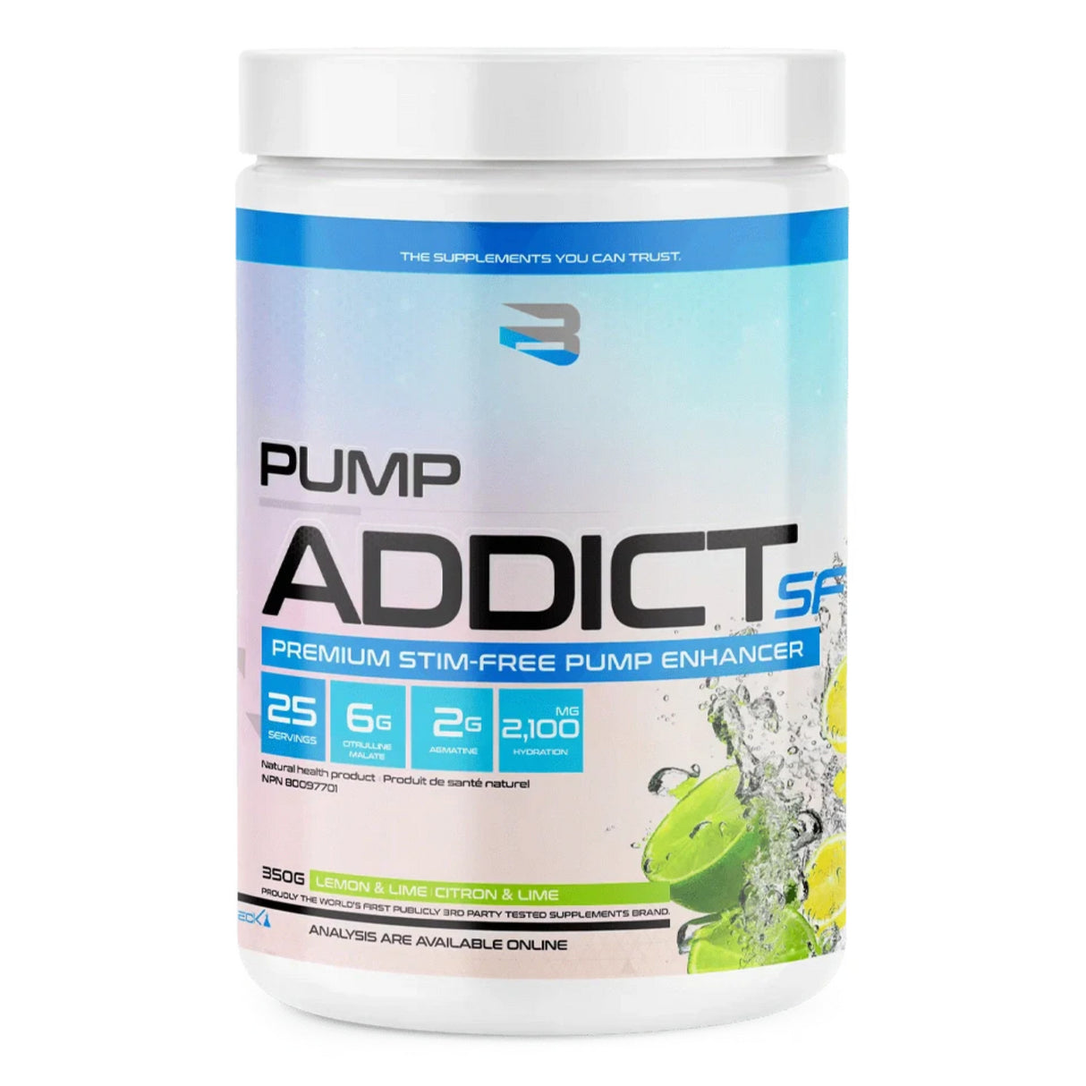 Believe Pump Addict Stim-Free Pre-Workout 25 servings