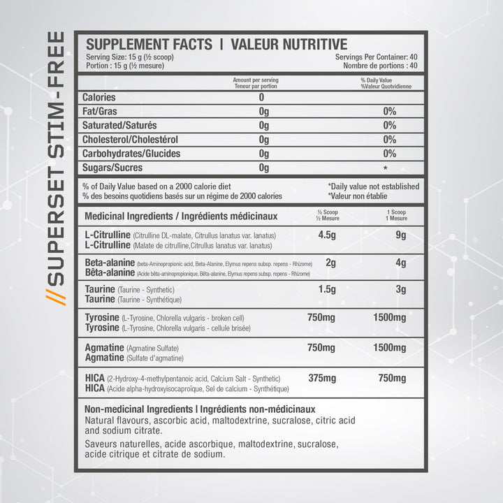 Beyond Yourself Super Set Stim-Free Pre-Workout 40 Servings
