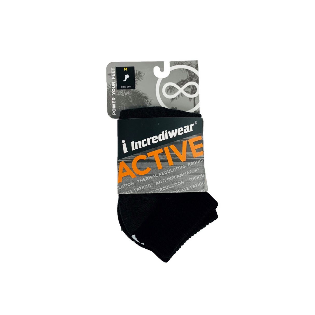Incrediwear Black Active Socks Low Cut