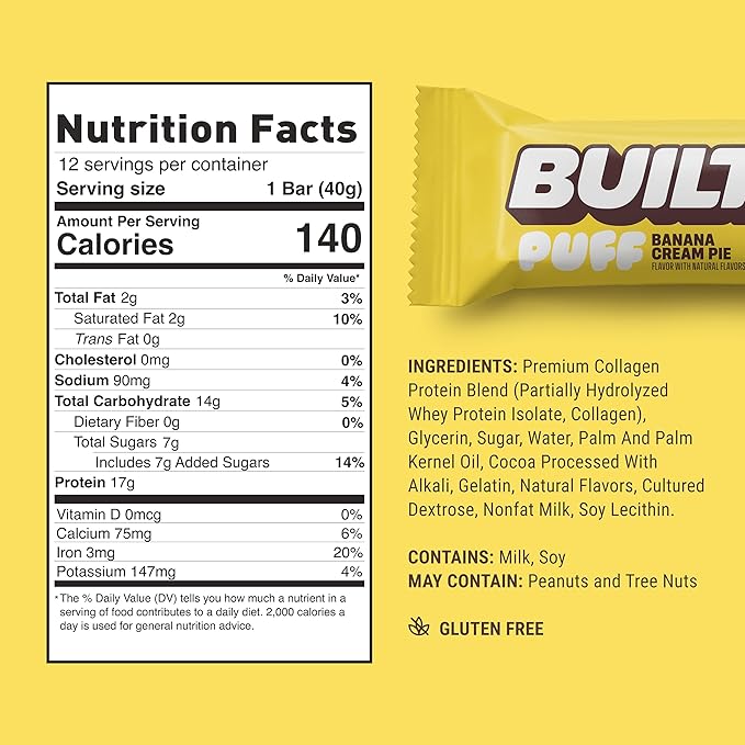 Built Puffs (Box of 12) - Banana Cream Pie
