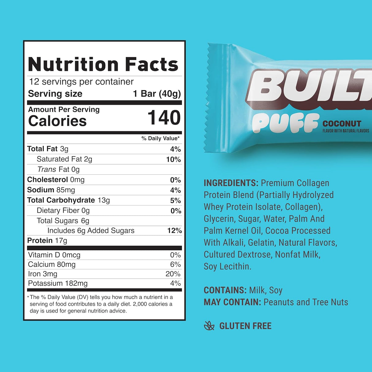 Built Puffs (Box of 12) - Coconut Marshmallow