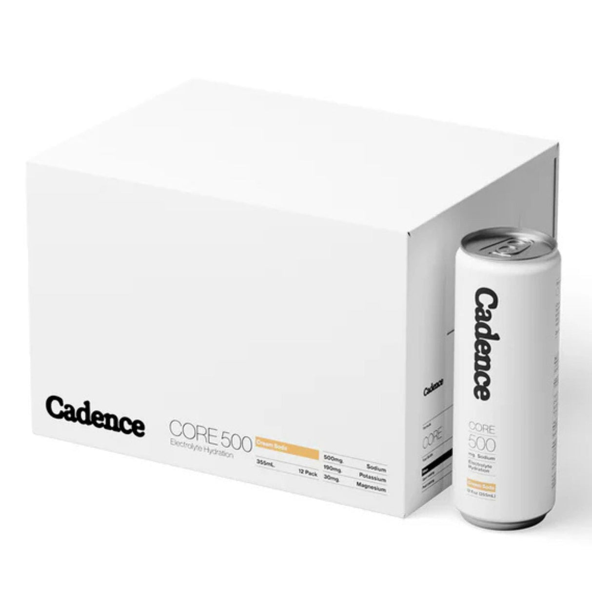 Cadence Core 500 Electrolyte Hydration Drink Cream Soda (Case of 12)