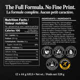 Cadence Fuel Gel Original — Nutrition Facts and Ingredients panel