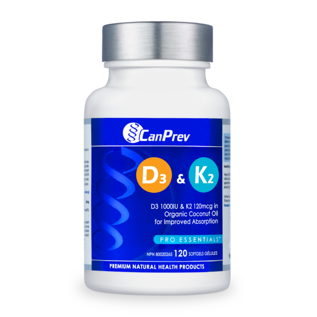 CanPrev Vitamin D3 & K2 120 Softgels