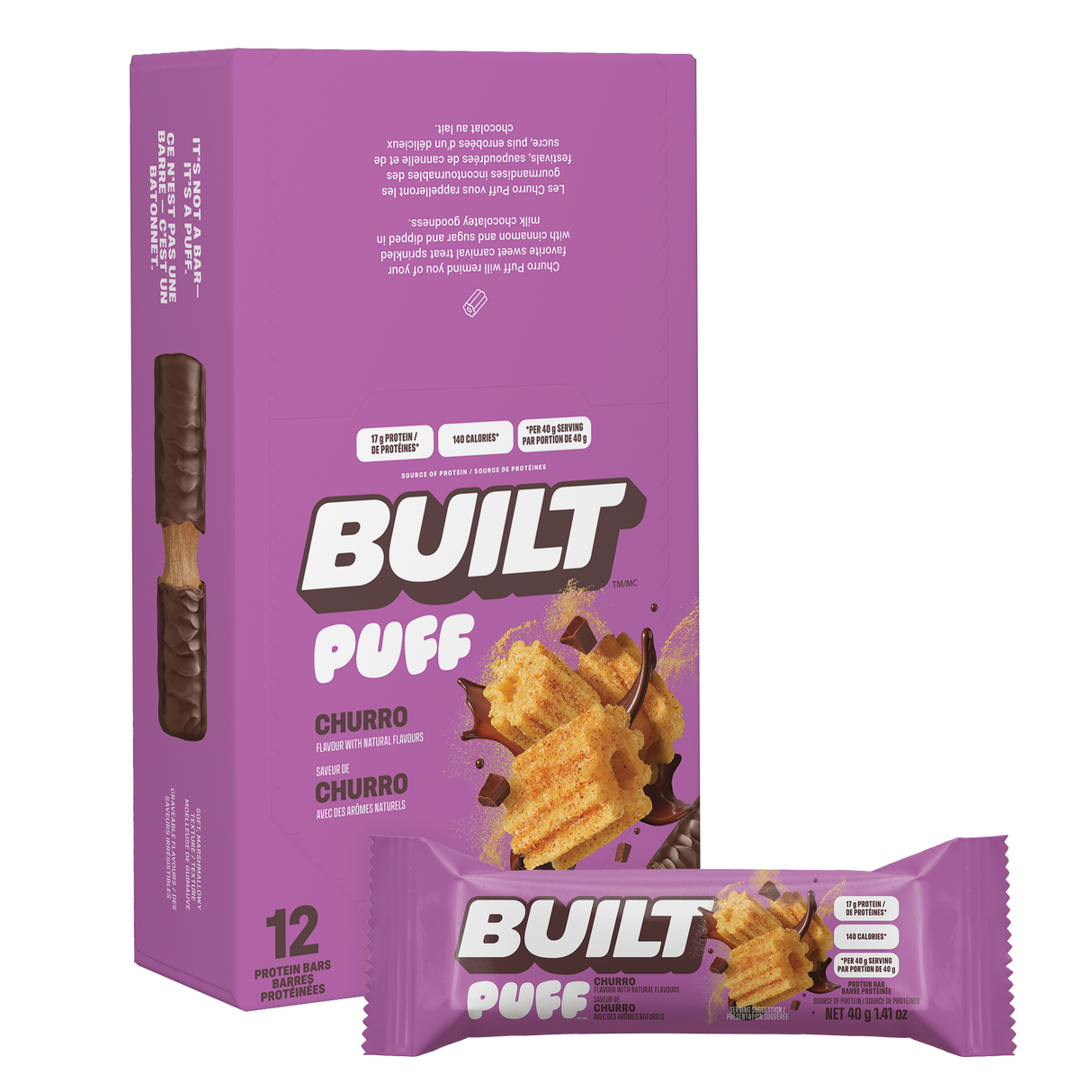 Built Puffs (Box of 12) - Churro