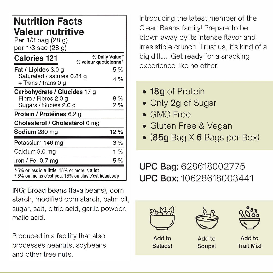Nutraphase Clean Beans Dill Pickle (Box of 6)