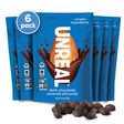 Unreal Snacks Dark Chocolate Covered Almonds Pack of 6 multi-serve bags displayed with almonds
