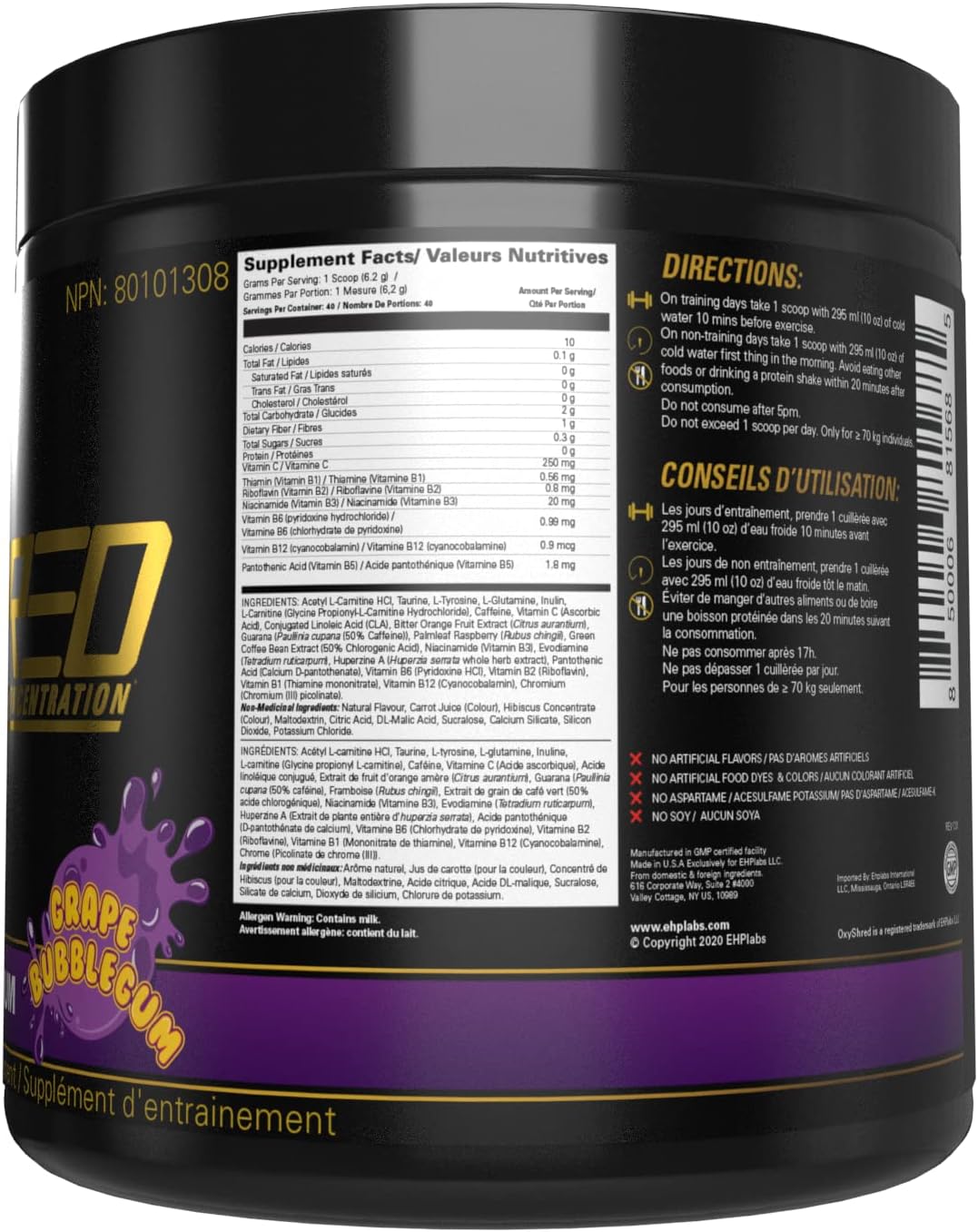 OxyShred Hardcore (Black Tub) 40 servings