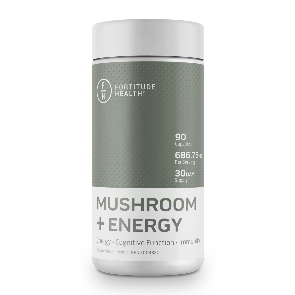 Fortitude Health Mushroom + Energy 90 Capsules