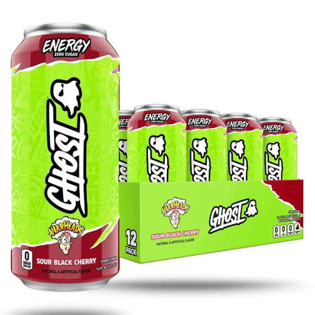 Ghost Energy Sour Black Cherry flavor Energy drink Case of 12 cans