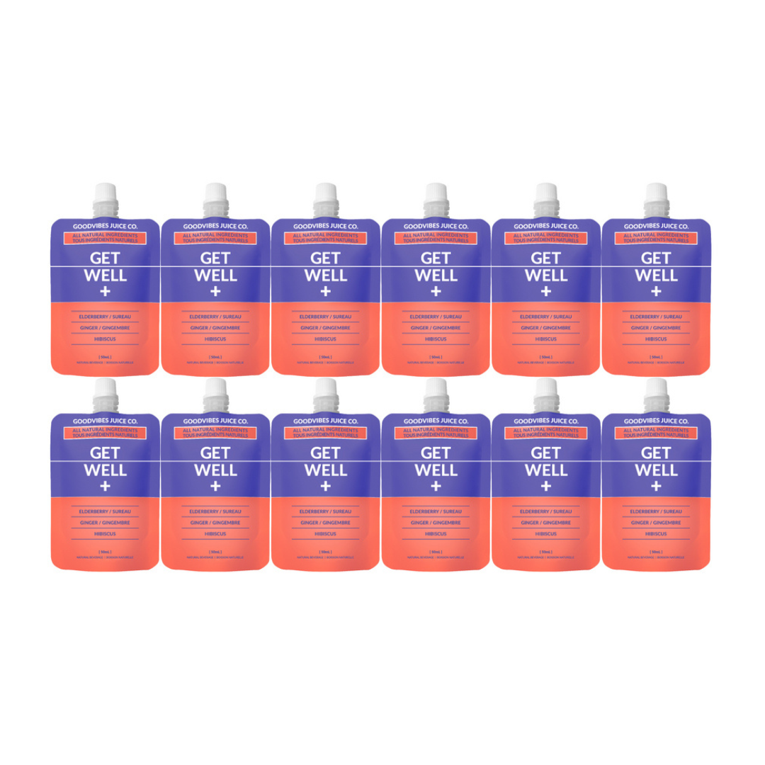 Good Vibes Juice Co. Get Well Natural Juice (Box of 12 x 50mL Pouches)