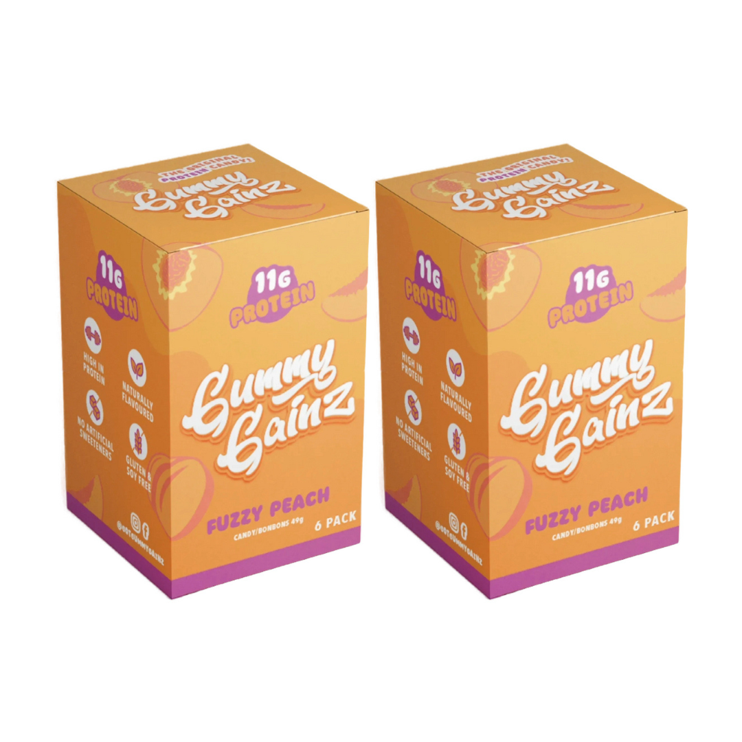 Gummy Gainz Protein Candy Fuzzy Peach (Box of 12)