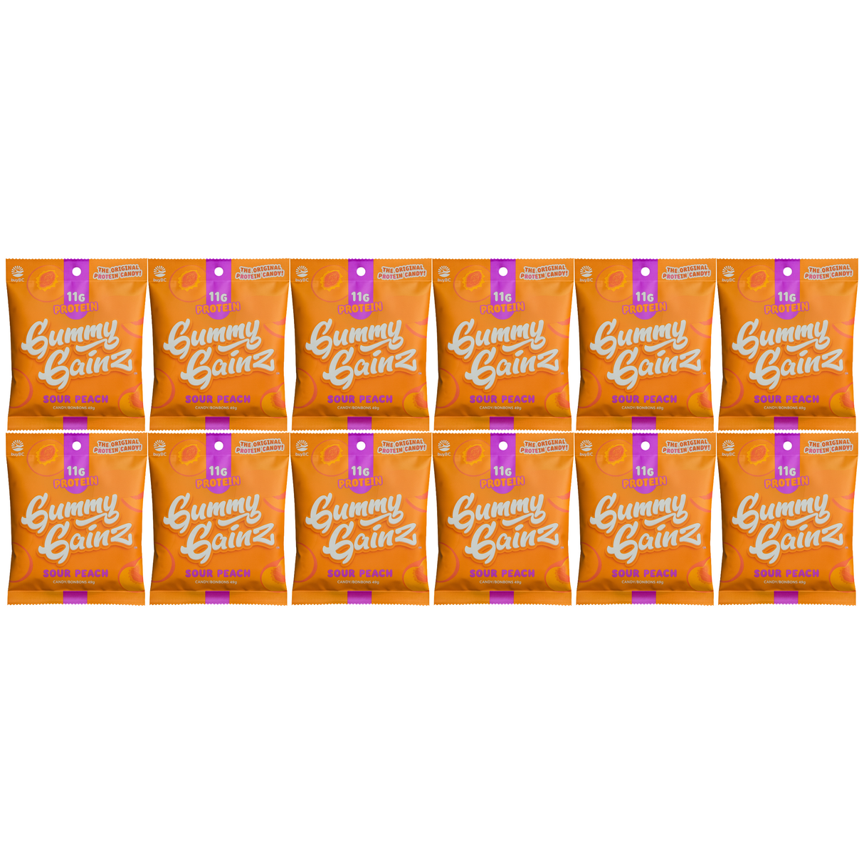 Gummy Gainz Protein Candy Fuzzy Peach (Box of 12)