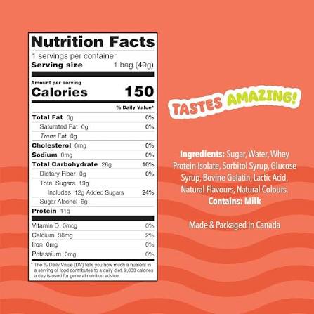 Gummy Gainz Protein Candy 49g Bag