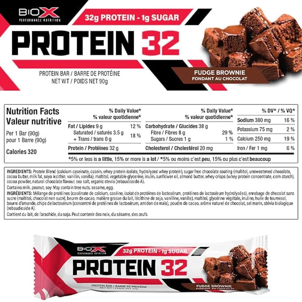 BioX Protein 32 Bar Chocolate Mint (Box of 12)