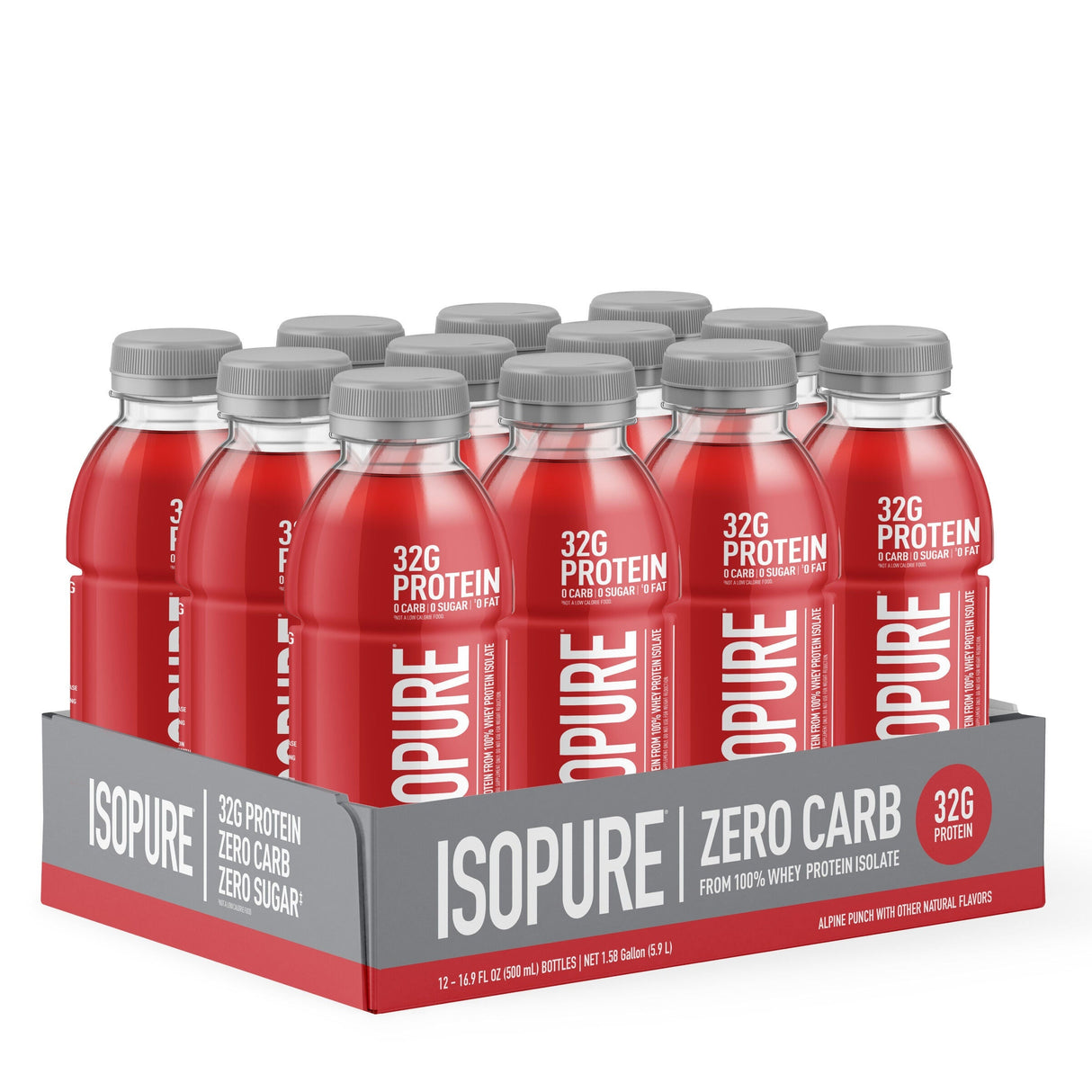 IsoPure Zero Carb RTD 473mL Alpine Punch (Case of 12 Drinks)