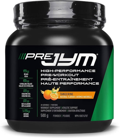 JymSupps PreJym high-performance pre-workout 20 Servings or 40 Servings Tangerine Jym Supplements