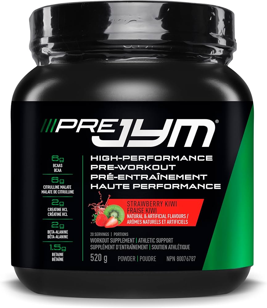JymSupps PreJym high-performance pre-workout Strawberry Kiwi Flavour 20 Servings or 40 Servings Jym Supplements