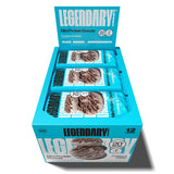 Legendary Foods Mini Protein Donuts Cookies & Cream 12 packs — box with packs visible, front angle
