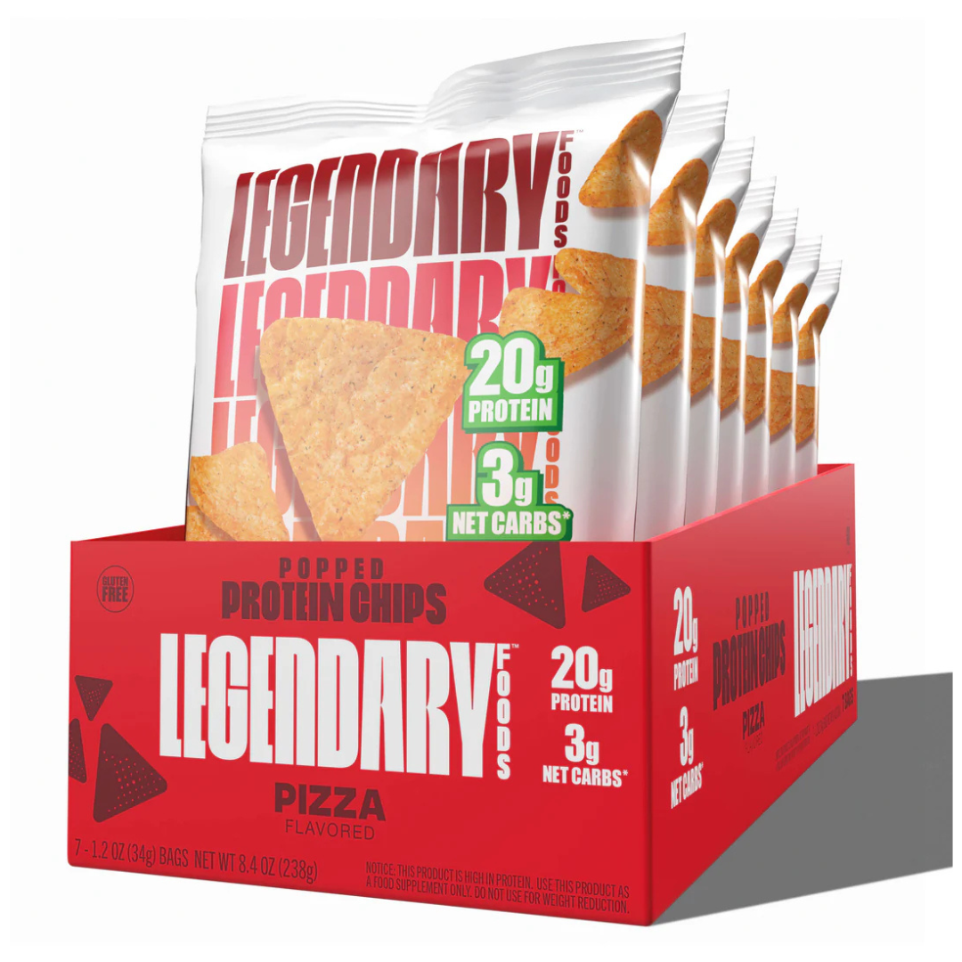 Legendary Foods Protein Chips (Box of 7 Bags) 34g Each - Pizza