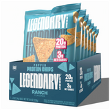 Legendary Foods Protein Chips (Box of 7 Bags) 34g Each - Ranch