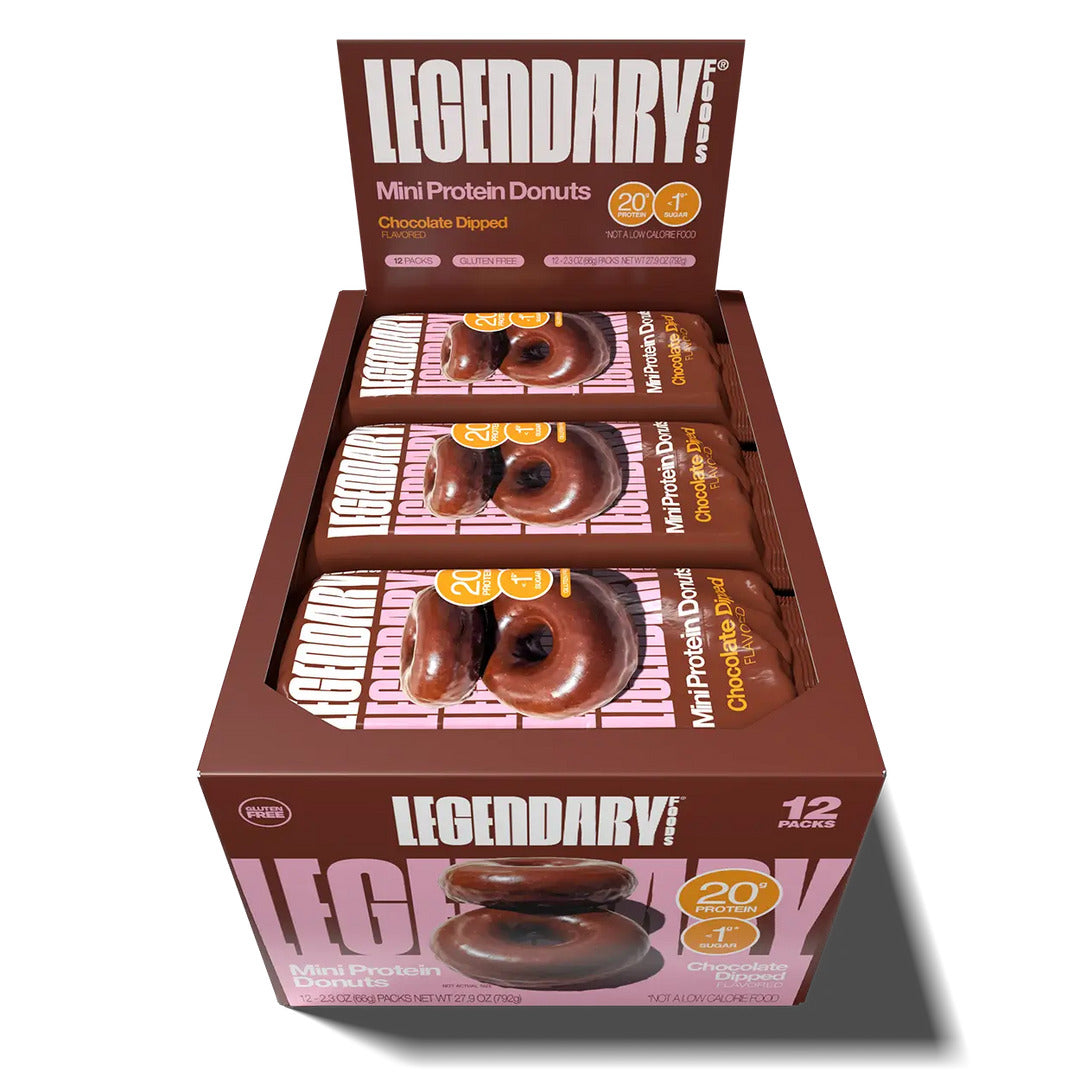 Legendary Foods Protein Donuts Chocolate Glazed (Box of 12)