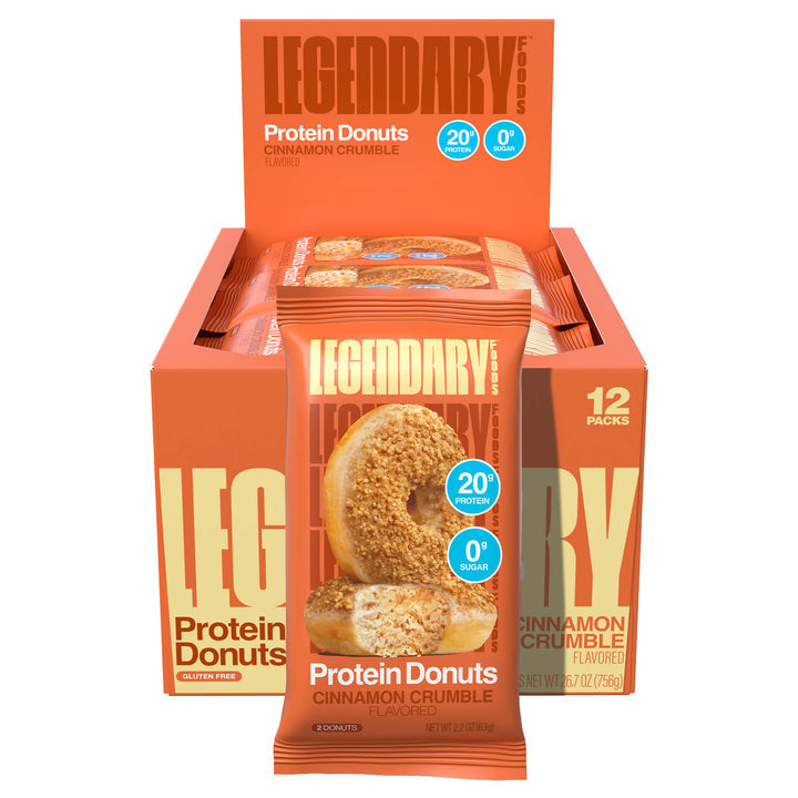 Legendary Foods Protein Donuts Cinnamon Crumble (Box of 12)