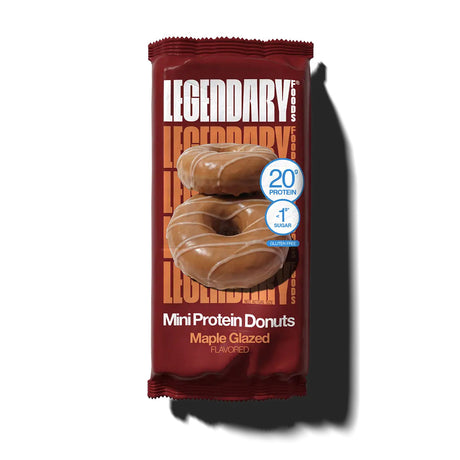 Legendary Foods Mini Protein Donuts 2 Donuts — Maple Glazed package, front