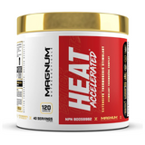 Magnum Heat Accelerated 120 Caps bottle, front label