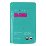 Matcha Ninja Hojicha Powder 70g front label, teal pouch
