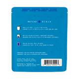 Matcha Ninja Blue Spirulina 30g pouch, back label with directions and ingredients