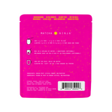 Matcha Ninja Dragon Fruit 30g package, back panel with directions