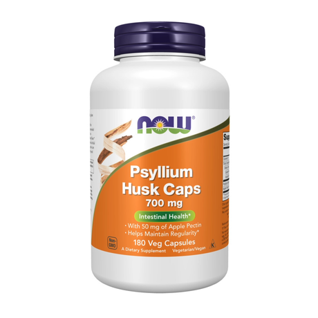 NOW Psyllium Husk 700mg 180 Capsules — product photo