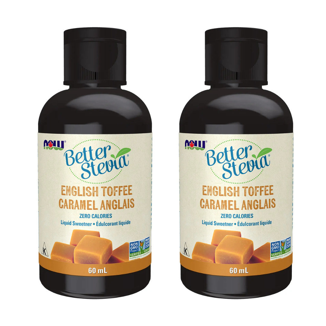 NOW Better Stevia English Toffee 59ml - Pack of 2 Bottles