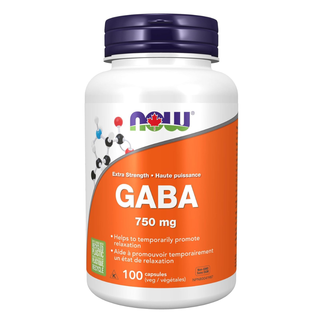 NOW GABA Extra Strength 750mg 100 caps