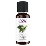 NOW Essential Oils Sage 100% Pure oil liquid bottle