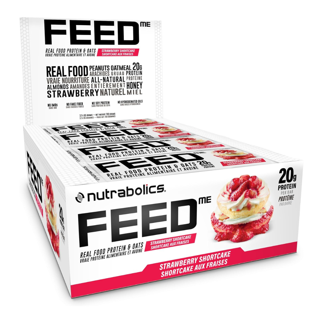 Nutrabolics FEED Bars - Strawberry Shortcake (Box of 12 Bars)