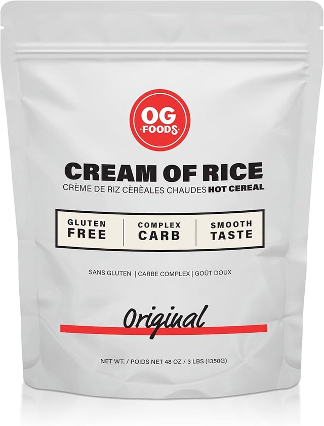 OG Foods Cream of Rice Hot Cereal 1350g Unflavoured Bag of Ground White Rice
