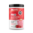 Optimum Nutrition Pro Quench protein powder container on a white background