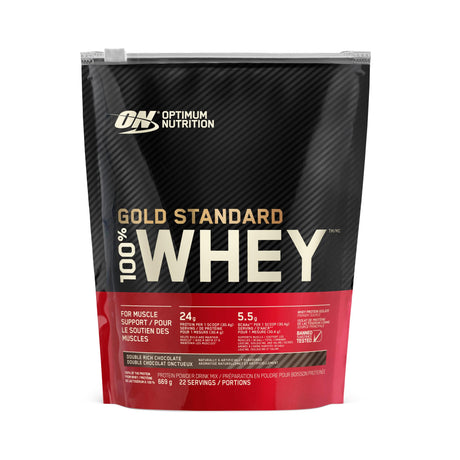 Optimum Nutrition Gold Standard 100% Whey protein powder 1.5lbs bag double rich chocolate