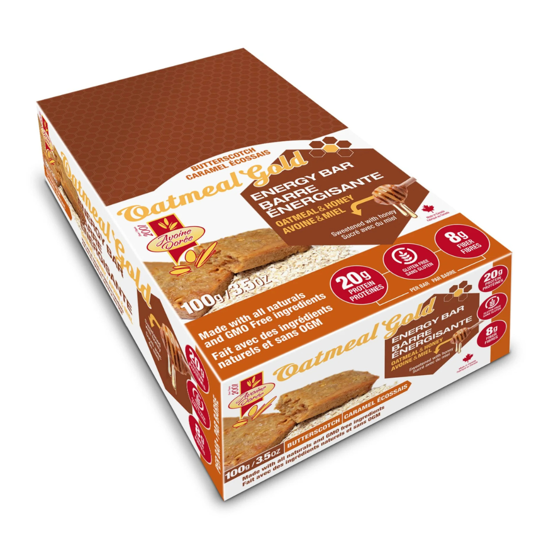 Oatmeal Gold Avoine Dorée Energy Bar - Butterscotch (Box of 12)