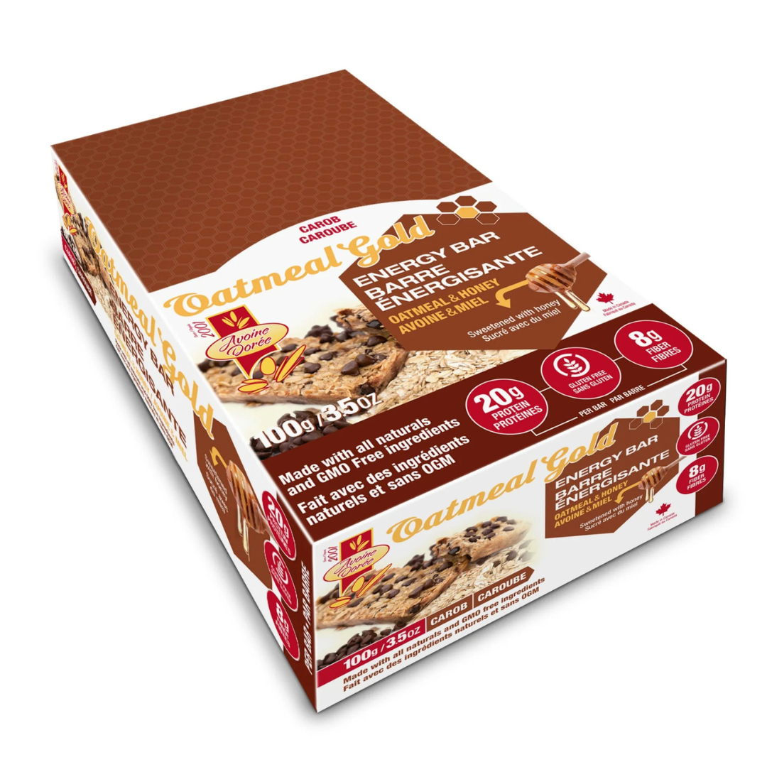 Oatmeal Gold Avoine Dorée Energy Bar - Carob (Box of 12)