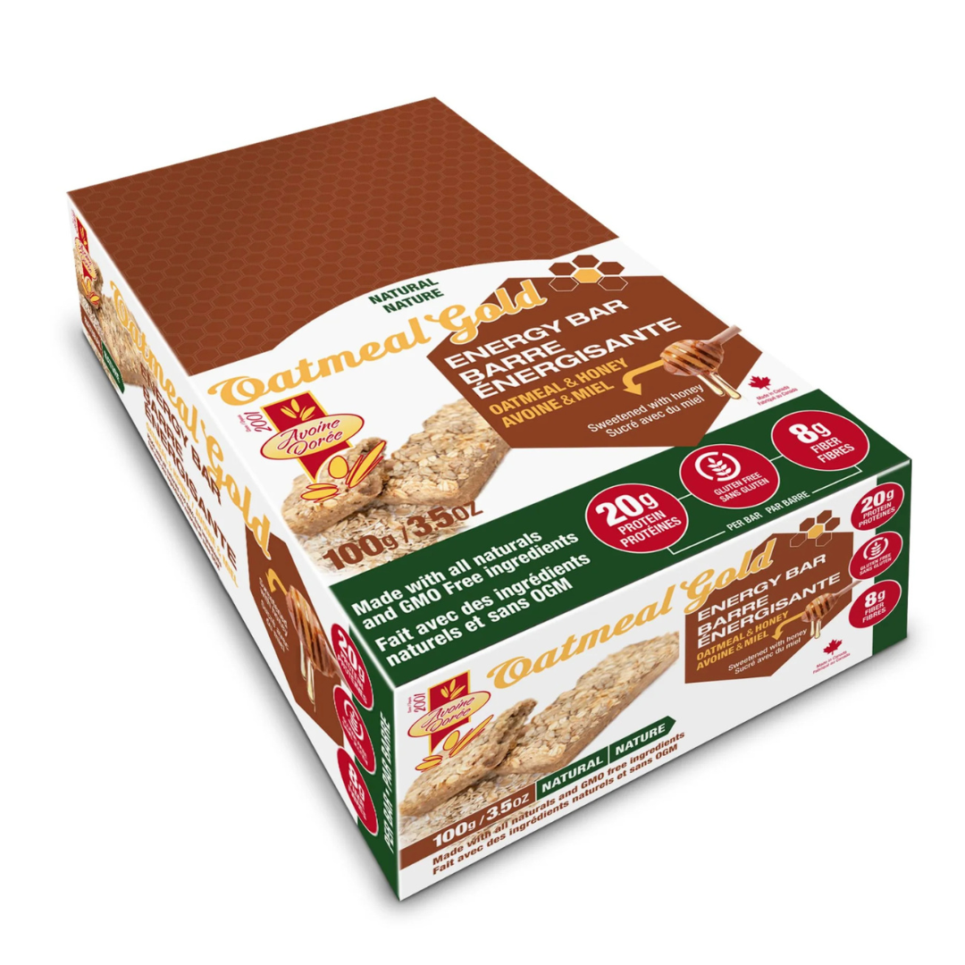 Oatmeal Gold Avoine Dorée Energy Bar - Natural (Box of 12)