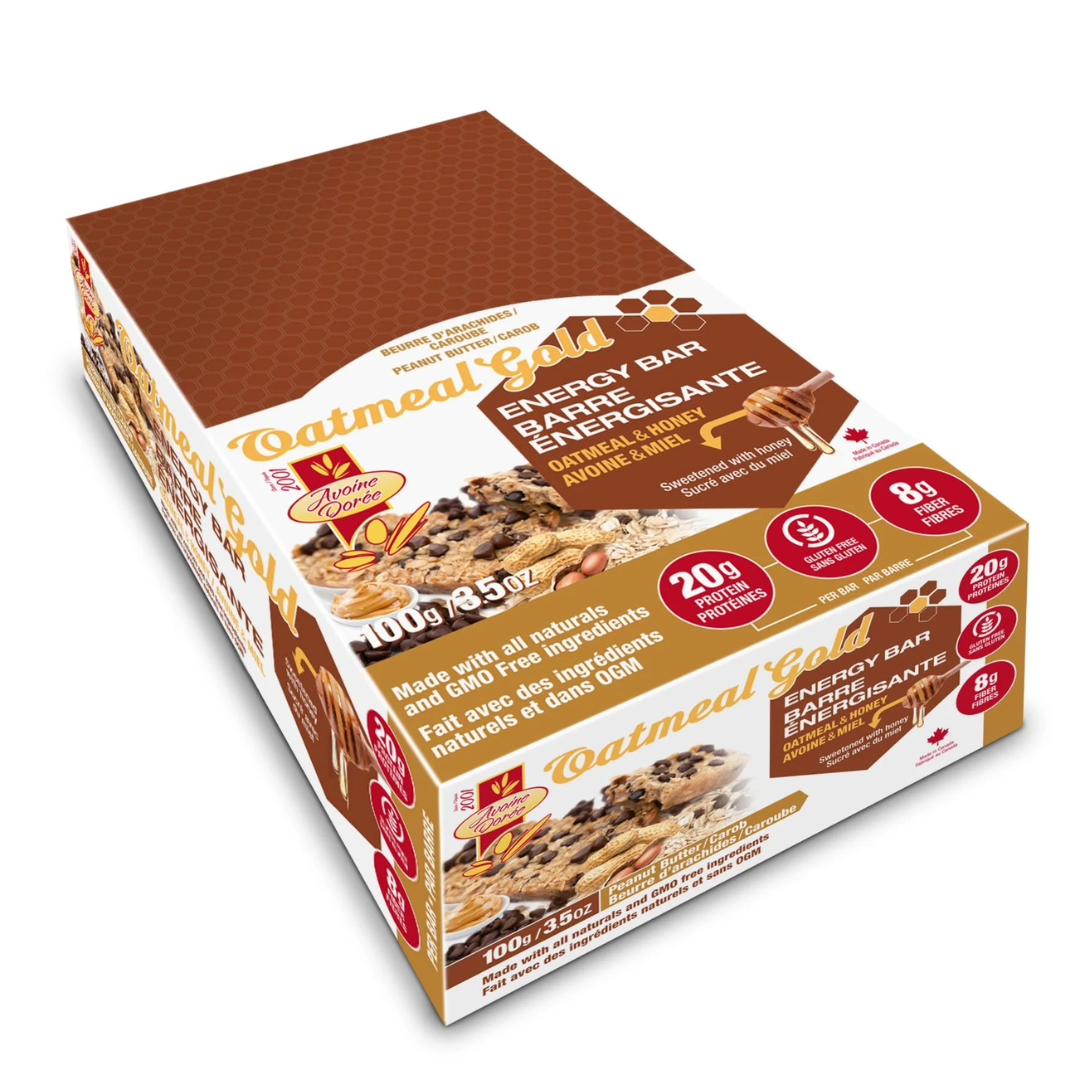 Oatmeal Gold Avoine Dorée Energy Bar - Peanut Butter (Box of 12)