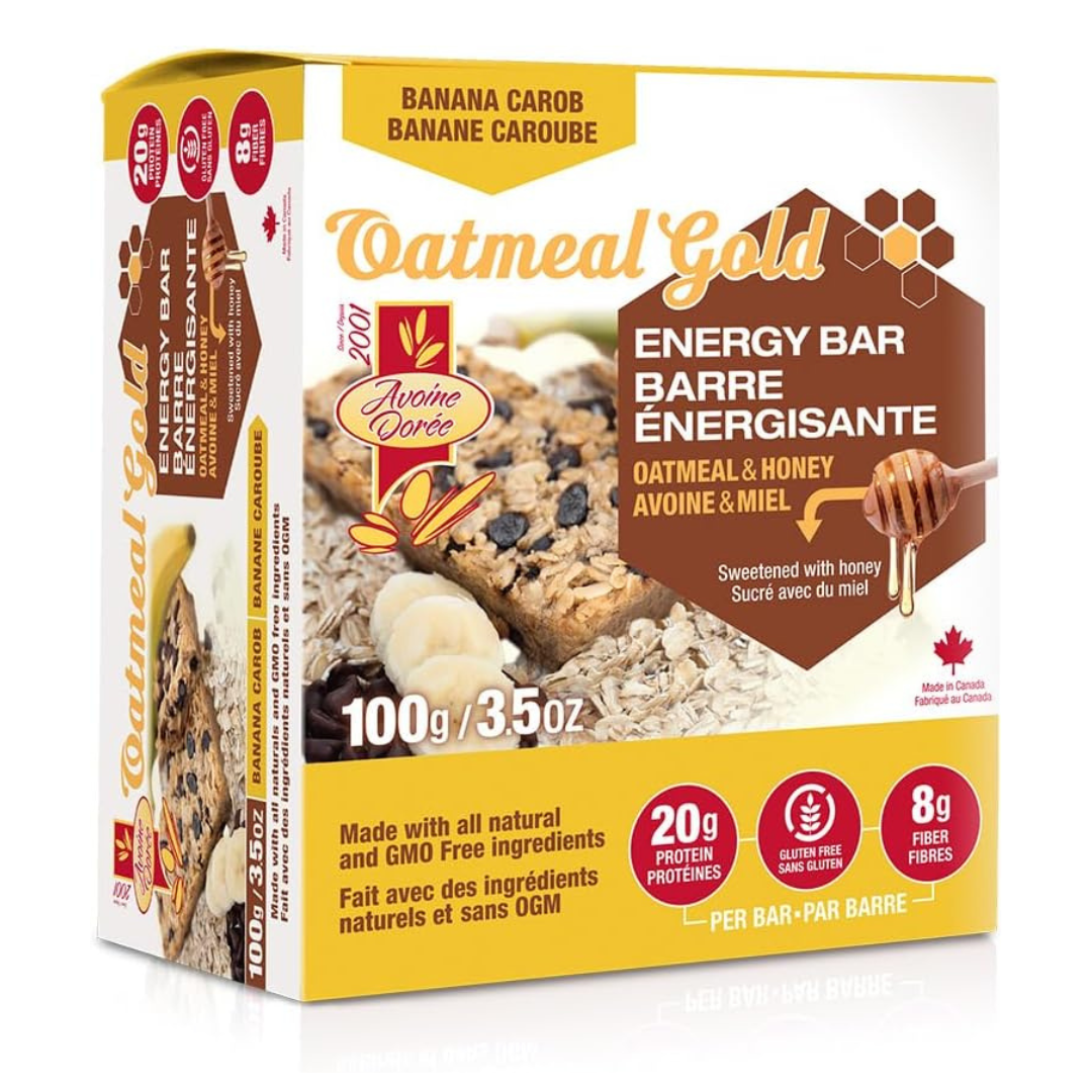 Oatmeal Gold Honey & Oat Energy Bar 100g (Box of 6) - Banana Carob