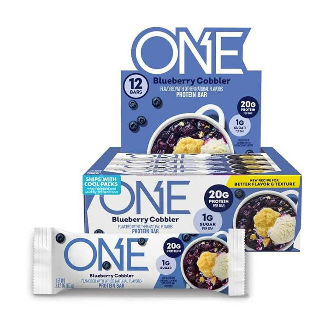 One Bar (Box of 12 Bars) Blueberry Cobbler