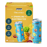 Organika Refresher Sparkling Electrolyte Pineapple Passion Fruit (Pack of 4 x 355mL Cans)